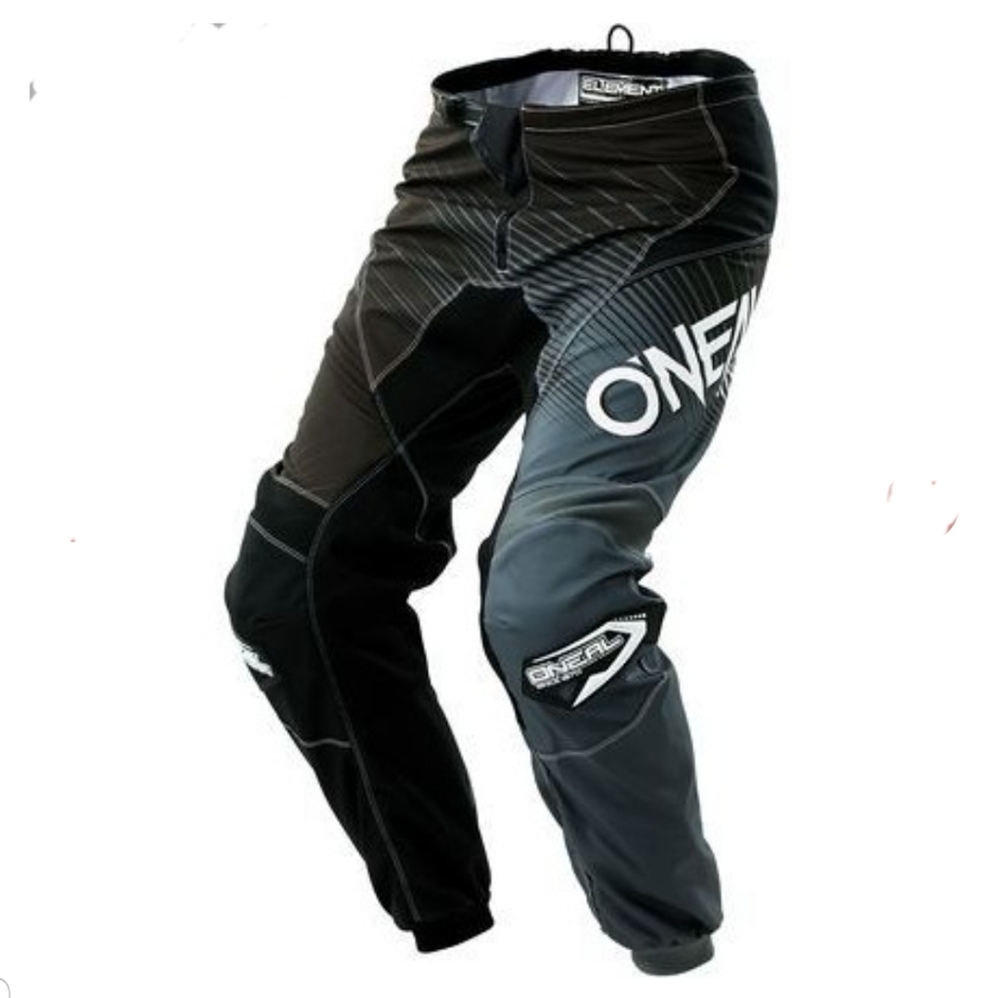 O'NEAL Racing Element Pants Mens‎ 36 Grey Black Motorcycle Quad ATV GUC